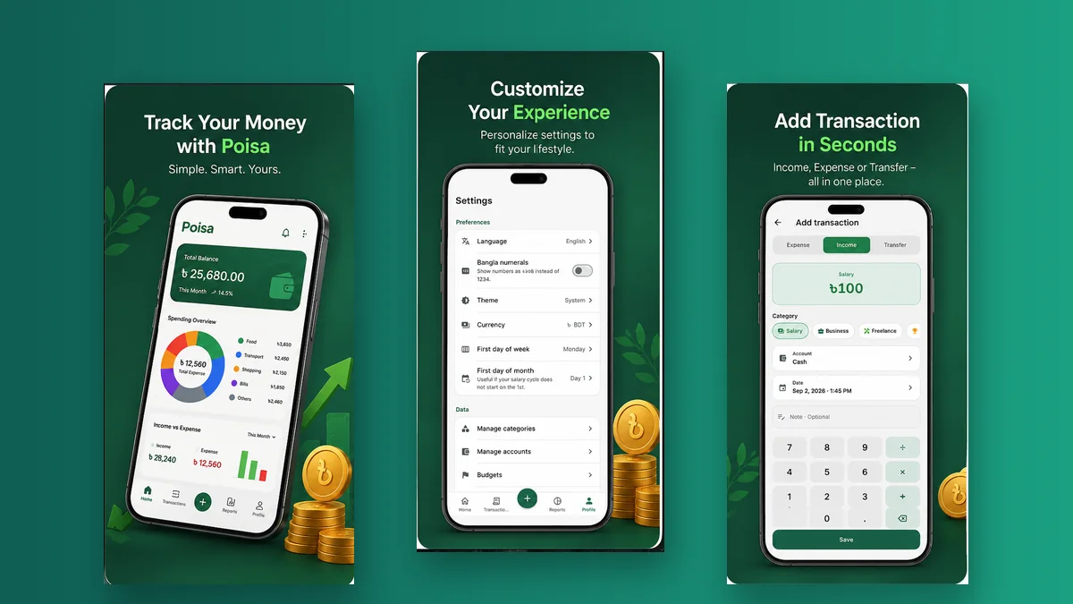 Poisa — money tracker Android app